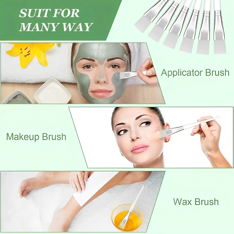 12 brosses/lot Masque Facial Poils doux Tige en Cristal Transparent Pinceau Applicateur Visage Outils de Maquillage DIY Soins de la Peau Salon Spa
