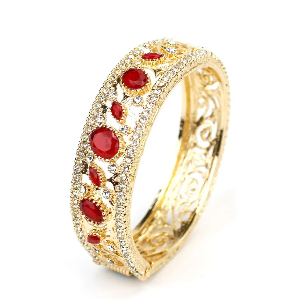 Bracelets Ronds en Résine avec Dinde Vintage pour Femmes Bijoux de Couleur Or Antique Manchette Bohème