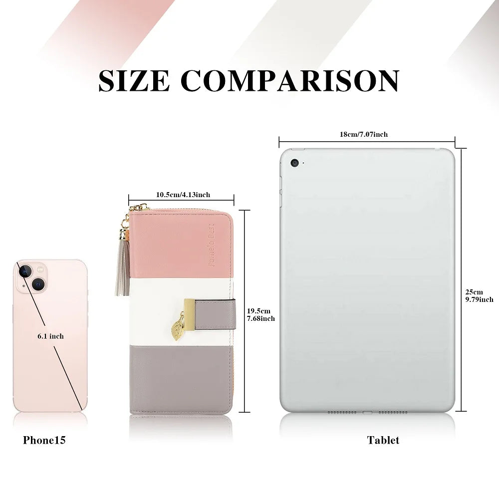 Portefeuilles zippés tendance dernier modèle, grands sacs à main pour femmes, porte-monnaie, portefeuille en cuir PU à 9 emplacements pour cartes