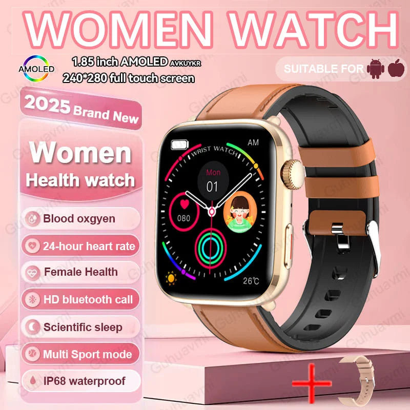 Montre connectée de sport tendance 2025 pour hommes et femmes, avec diagnostic intelligent par IA, surveillance de la tension artérielle, de la fréquence cardiaque (HRV+PPG), étanche IP68 et NFC