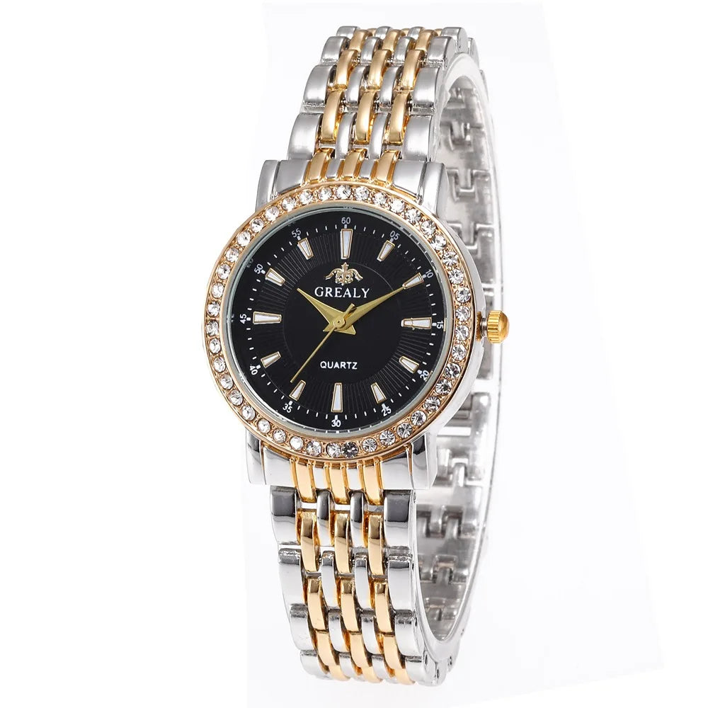 Nouvelles montres décontractées pour femmes, montre de mode de luxe pour amoureux, montre à quartz en acier inoxydable avec strass, cadeau pour hommes et femmes, montre-bracelet d'affaires