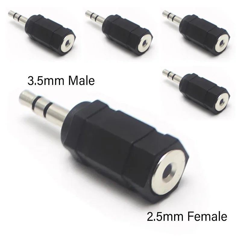 5 prises mono stéréo 3,5 mm 6,35 mm vers adaptateur de connecteur jack audio 3,5 mm 6,5 mm pour haut-parleur