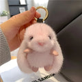 1pc Trendy Plush Rabbit White Keychain for Woman with Cute Charm Soft Toy Decorative Accessory for Bags New Year Gift Body Kit