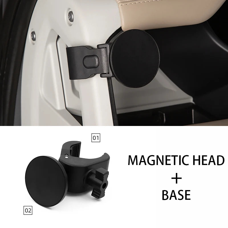 Pour Denza B5 B8 Equation Leopard 5 Support de téléphone de voiture à chargement sans fil, support de navigation magnétique à gravité, réglable à 360 degrés