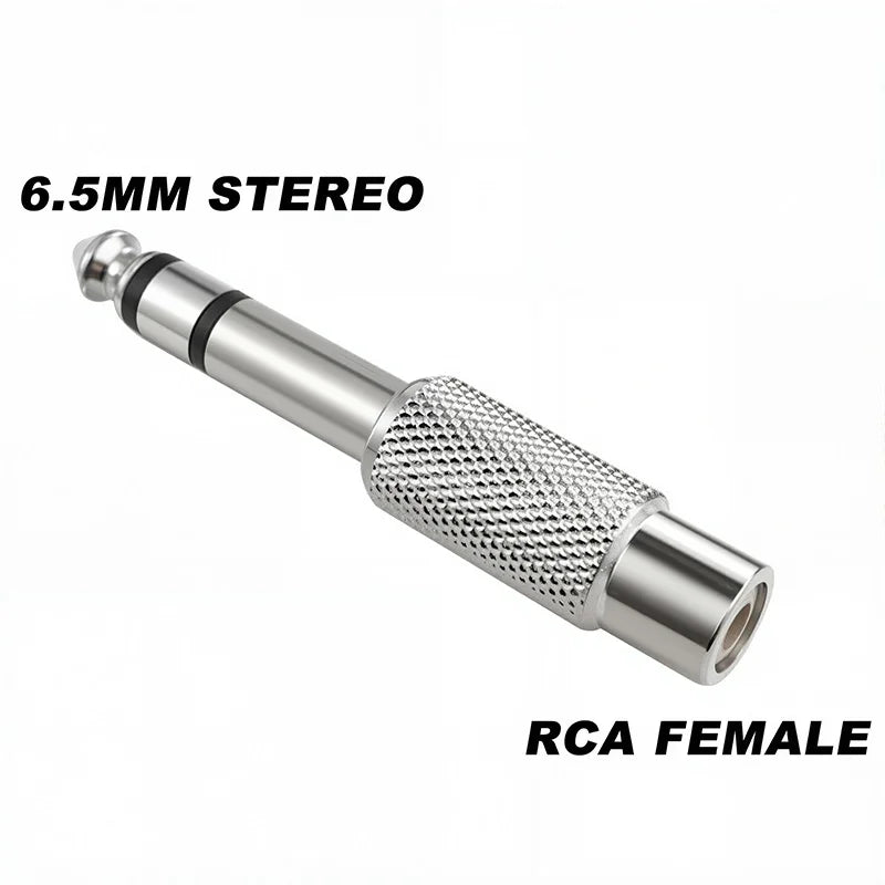 5 Pcs Adaptateur Audio Mono Stéréo 6,5/6,35 mm Interconnexion TS Fiche Mâle 1/8" 1/4" vers Connecteur Femelle RCA Convertisseur Haut-parleur
