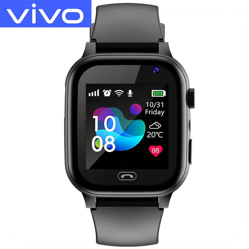 VIVO 4G Montre Connectée Enfant Mini Téléphone Enfant avec Appel SOS Appareil Photo 3 en 1 Montre Dessin Animé Fille Garçon Anniversaire Noël Cadeau 2026Nouveau