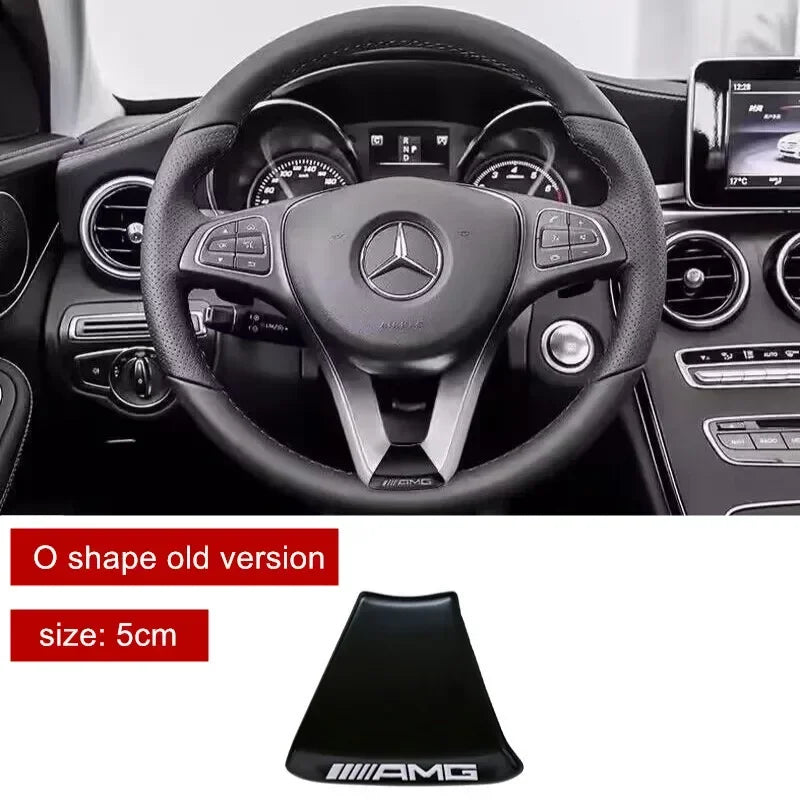 Autocollant d'emblème de volant de voiture, décoration d'insigne intérieur pour Mercedes Benz W203 W204 W205 W176 W211 W212 W213 GLA GLC