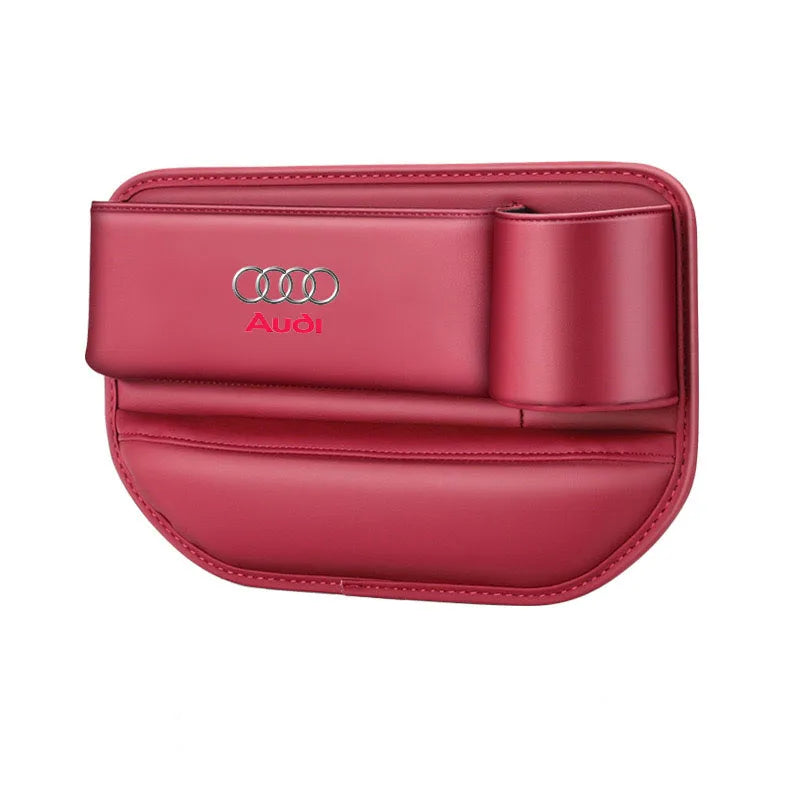 Pour Audi A3 A4 A5 A6 A7 A8 Q3 Q5 Q7 Q8 RS4 RS5 S3 S4 S5 TT Boîte de rangement de fente de siège de voiture Organisateur de fente de siège avec porte-gobelet