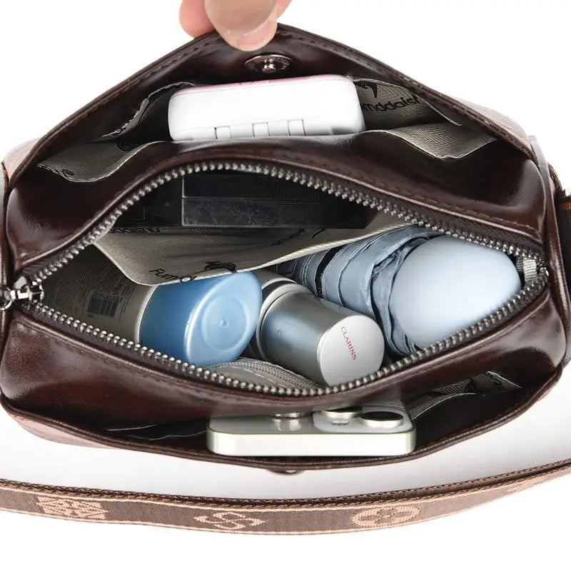 Women's shoulder bag Women's bag retro double-sided pillow bag large capacity solid color shoulder bag crossbody bag