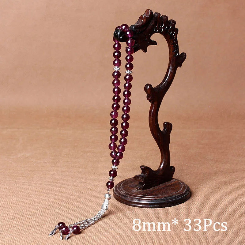 Perles de chapelet musulman Tasbih islamique 33 perles de prière chapelet pour hommes bracelet pour hommes accessoire pierres naturelles agates fait main Turquie