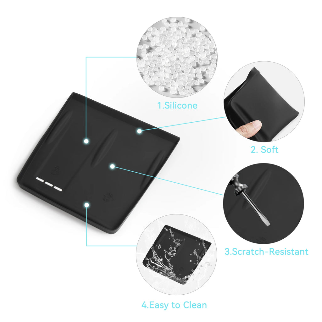 pour Chery OMODA 5 C5 Essence 2022-2025 Tapis antidérapant de voiture en silicone, tapis de chargement sans fil, accessoires de tapis anti-saleté