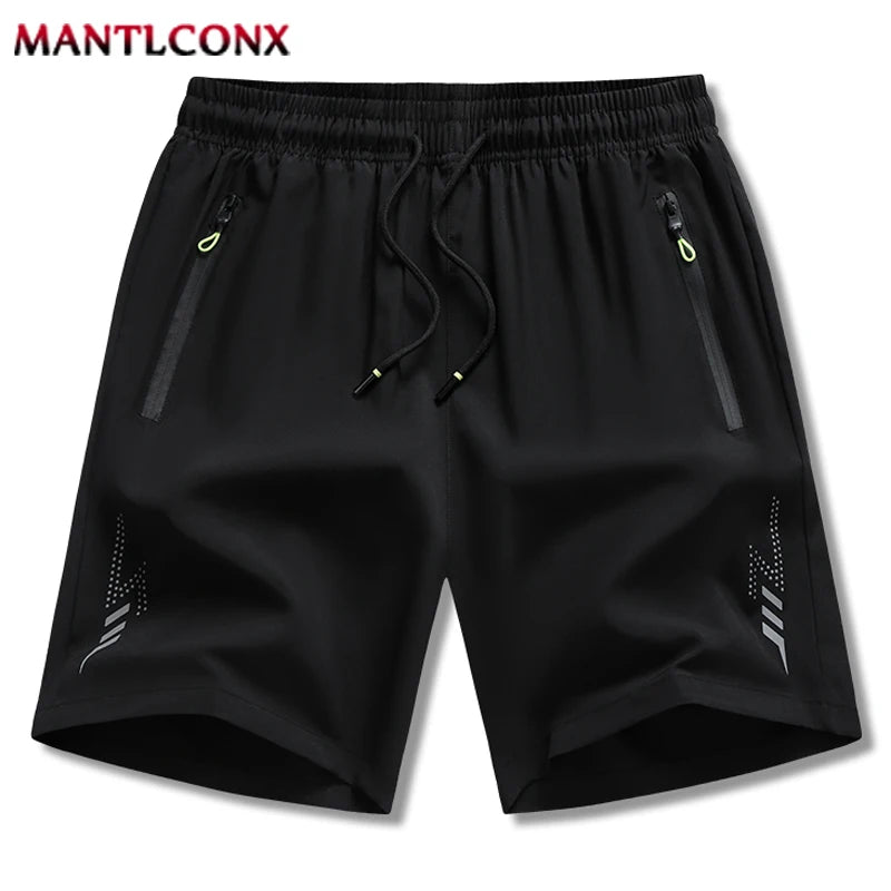 Nouveau short d'été pour homme, short de sport de gym, course, fitness, entraînement, homme, respirant, séchage rapide, cordon de serrage, short pour homme, noir