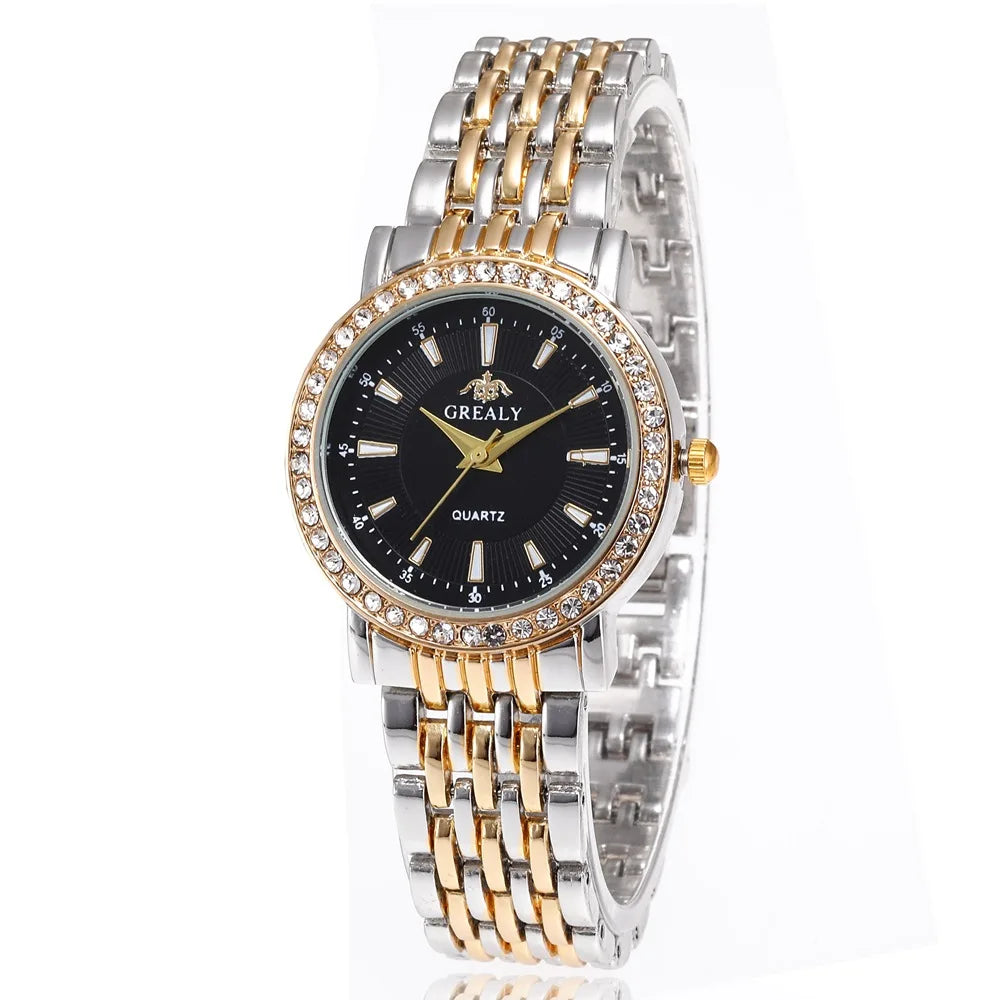 Nouvelles montres décontractées pour femmes, montre de mode de luxe pour amoureux, montre à quartz en acier inoxydable avec strass, cadeau pour hommes et femmes, montre-bracelet d'affaires