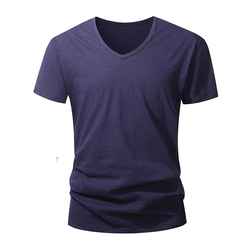 T-shirt homme 100% Coton Été Manches Courtes Hauts Tee Noir Blanc Vêtements Homme Doux Haute Qualité T-shirt Homme Décontracté