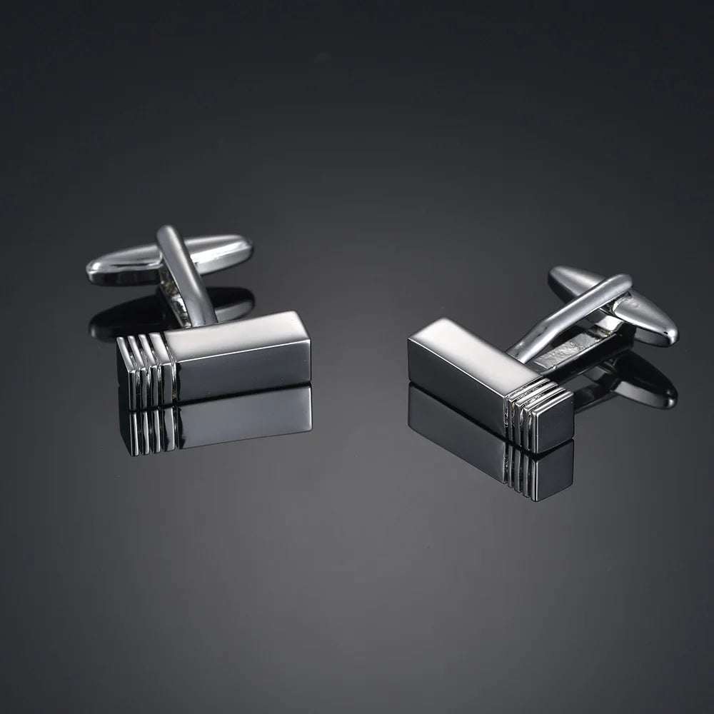 Nouveaux Boutons de Manchette de Luxe pour Hommes Marque de Bijoux Haut de Gamme Gemmes/Carrés/Couronne/Grille Chemises pour Hommes Boutons de Manchette
