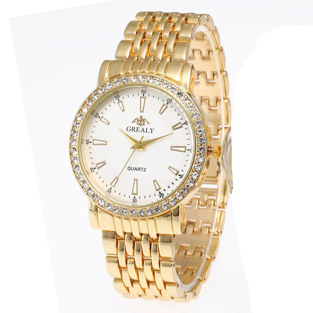 Nouvelles montres décontractées pour femmes, montre de mode de luxe pour amoureux, montre à quartz en acier inoxydable avec strass, cadeau pour hommes et femmes, montre-bracelet d'affaires
