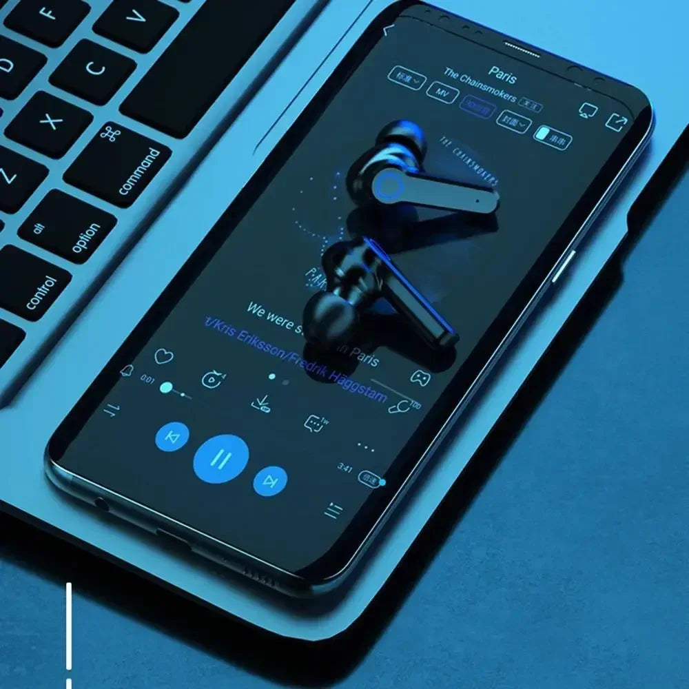 Écouteurs TWS M19 originaux, contrôle tactile intelligent, casque Bluetooth sans fil étanche, affichage LED avec micro