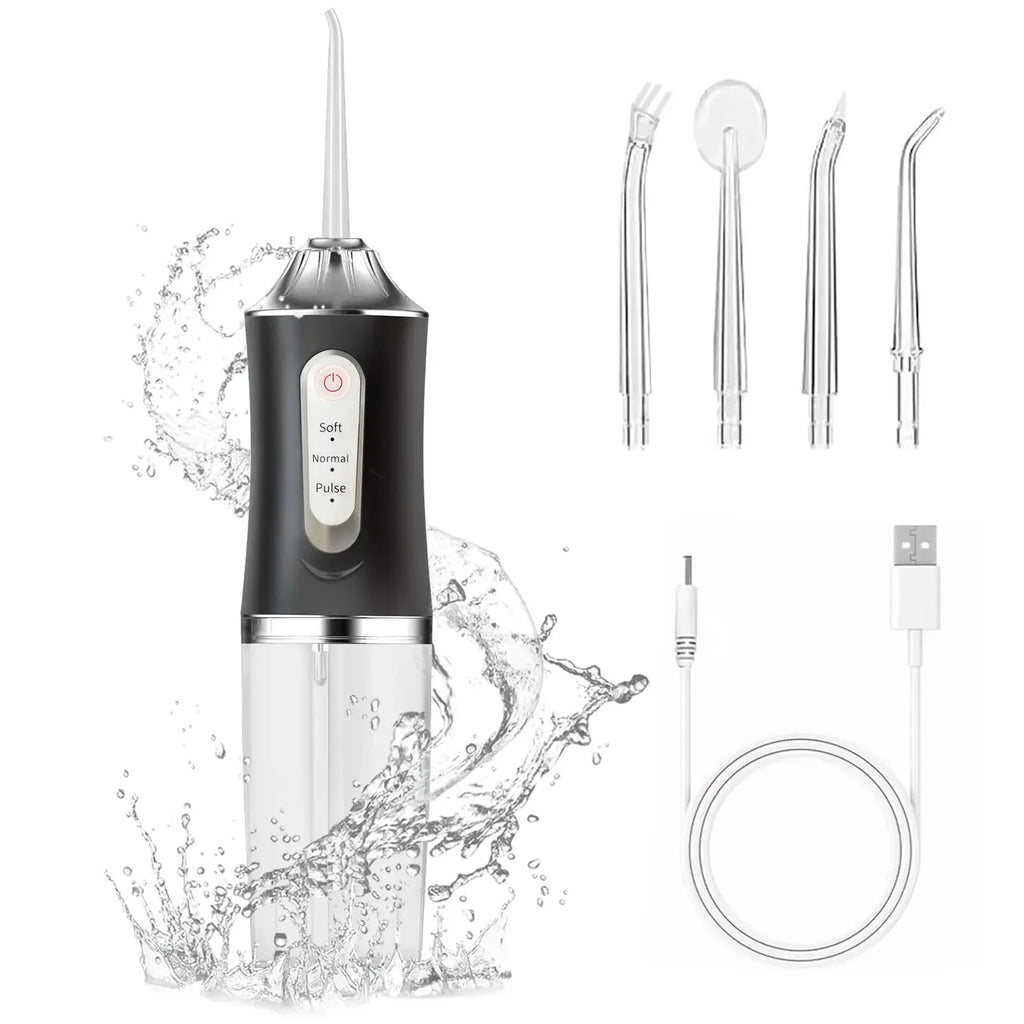 Hydropulseur dentaire Pro Dental Nettoyage sans fil Brosse Ipx7 Réservoir d'eau Fil dentaire Irigateur Hydropulseur pour les dents la bouche