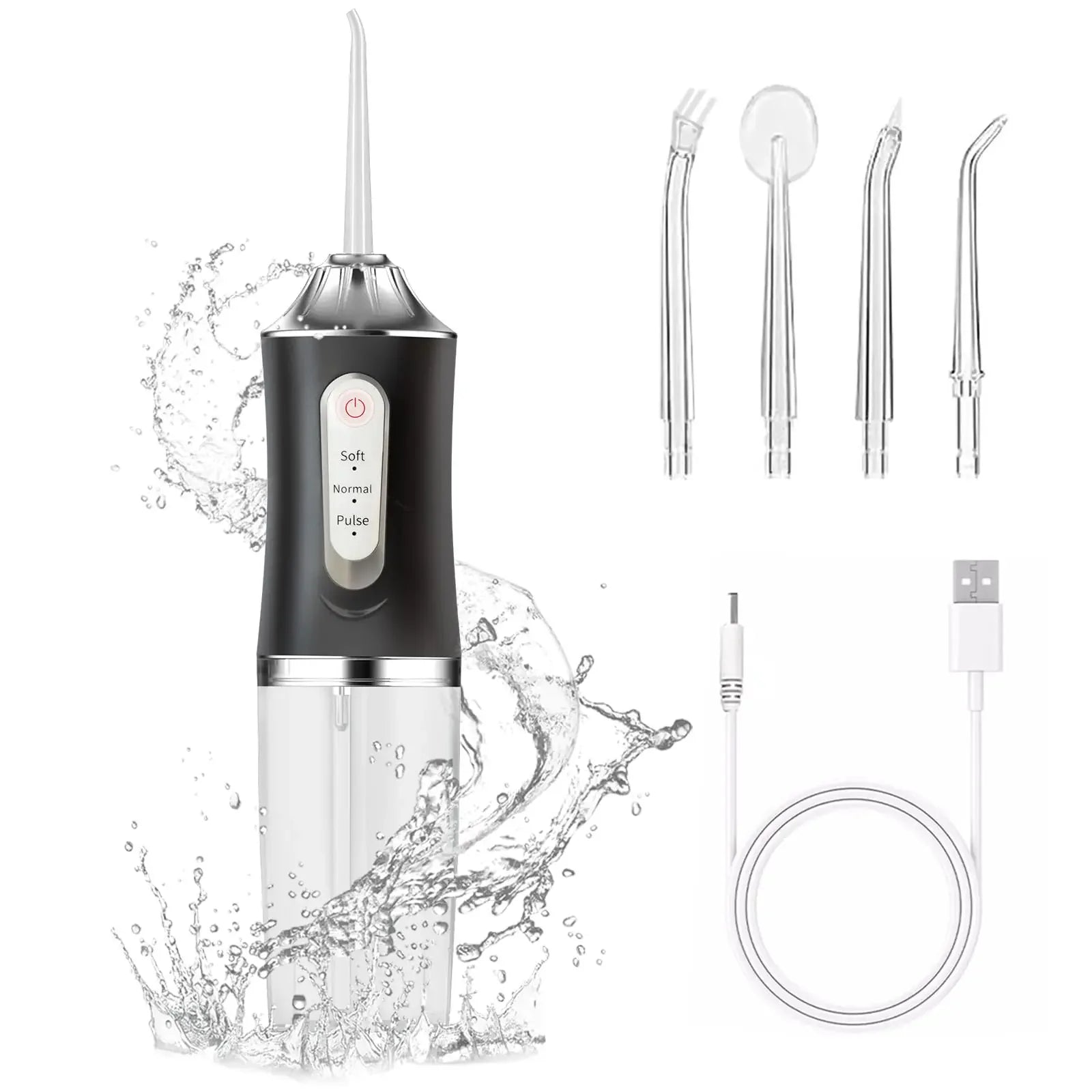 Hydropulseur dentaire Pro Dental Nettoyage sans fil Brosse Ipx7 Réservoir d'eau Fil dentaire Irigateur Hydropulseur pour les dents la bouche