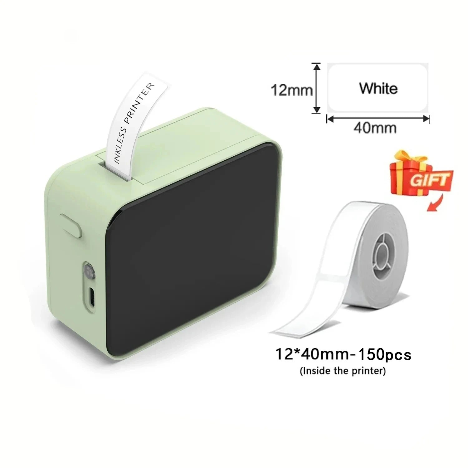 Mini-imprimante thermique portable MarkLife P15, étiqueteuse sans fil compatible Bluetooth pour l'étiquetage à domicile et au bureau