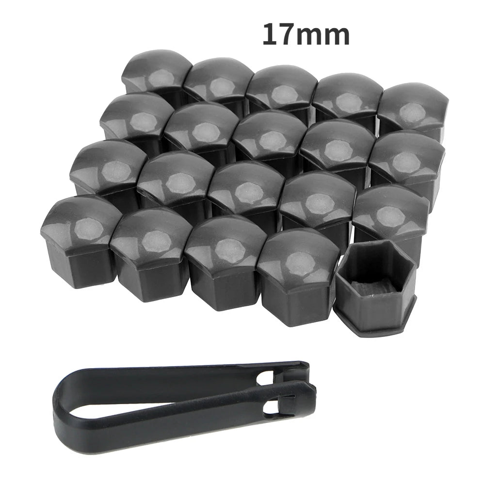 19/17mm 20pcs/set Car Wheel Nut Caps Protection Covers Caps Anti-Rust Auto Hub Screw Cover Car Tyre Nut Bolt Exterior Decoration