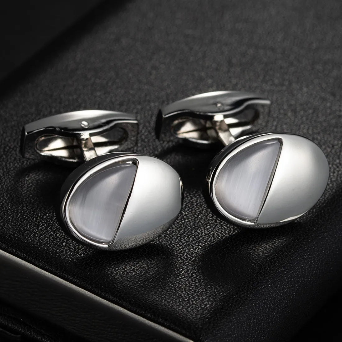 Boutons de manchette ronds pour hommes, pour chemise d'affaires, mariage, fête, boutons de manchette solides en tissu, rectangulaires, à rayures, accessoires, vente en gros.