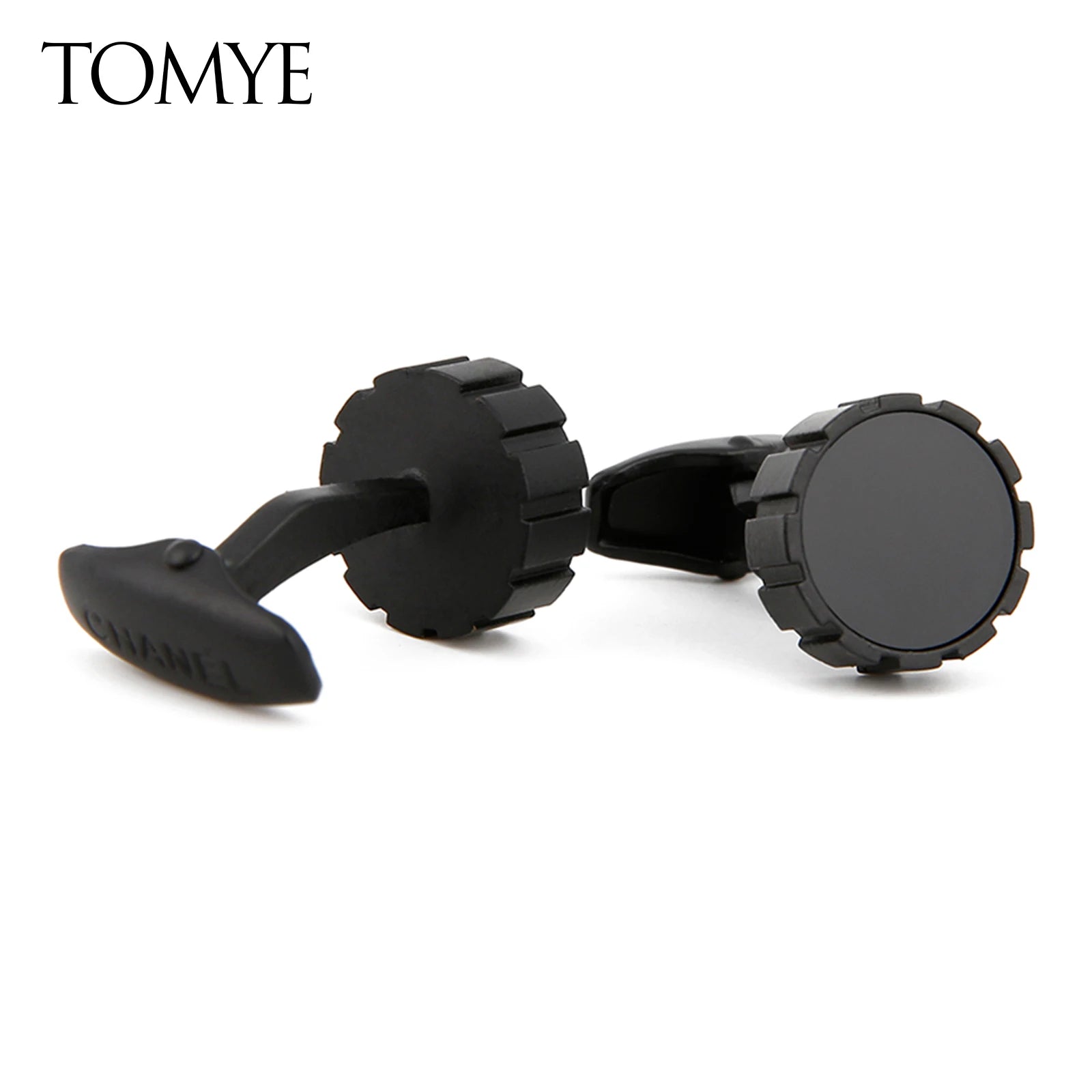Boutons de manchette homme 2022 TOMYE XK22S055 décontractés personnalisés mode rond noir formel boutons de manchette chemises habillées cadeaux de mariage