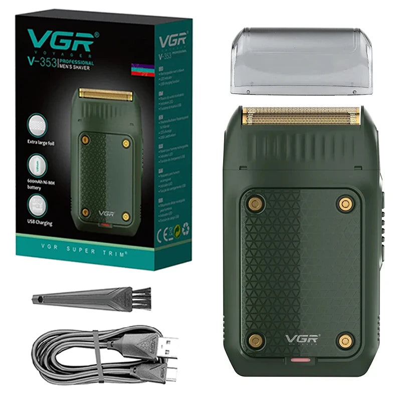 Rasoir Original VGR Rasoir professionnel Rasoir électrique Rasoir portable Tondeuse à barbe Rasoir rechargeable Mini rasoir Homme V-353