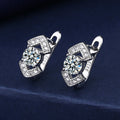 Boucles d'oreilles en argent sterling 925 Bijoux de haute qualité Rétro Motif simple Zircon violet blanc Boucles d'oreilles Meilleures ventes