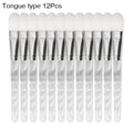 12 brosses/lot Masque Facial Poils doux Tige en Cristal Transparent Pinceau Applicateur Visage Outils de Maquillage DIY Soins de la Peau Salon Spa