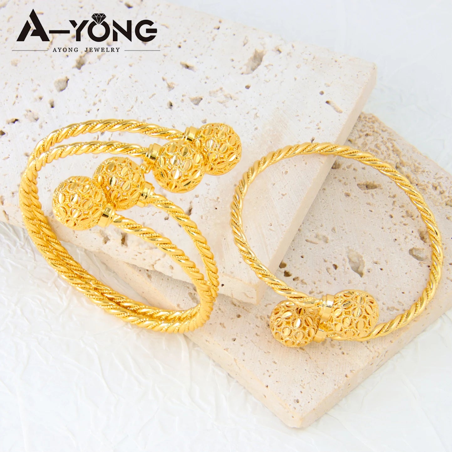 Bracelets Manchette Plaqué Or Dubaï 21k Couleur Or Luxe Saoudien Mariage Bracelets Turcs Femmes Fête de Mariage Bijoux Ramadan