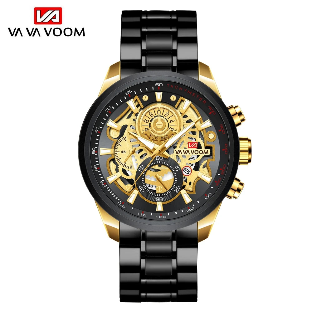 Montre de Sport Homme Style Industriel Tendance Étudiant Or Affaires Horloge Étanche Dropshipping Bijoux Montres Relogio Masculino