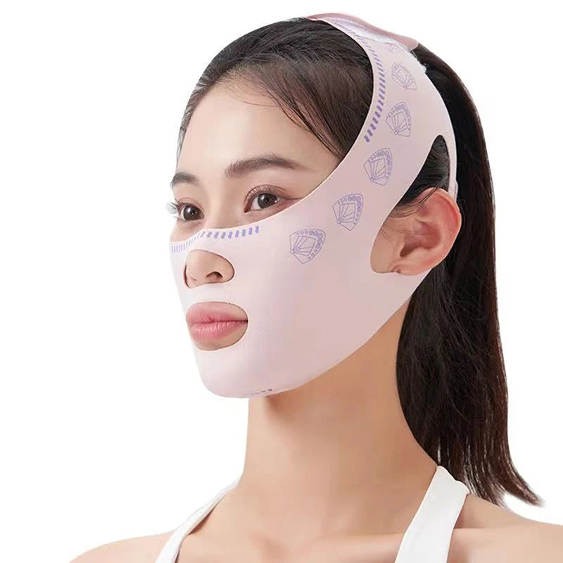 1 bandeau de sommeil sculptant pour le visage, amincissant, en forme de V, pour joues, menton, cou, sangle de massage, ceinture relaxante, masque liftant, beauté