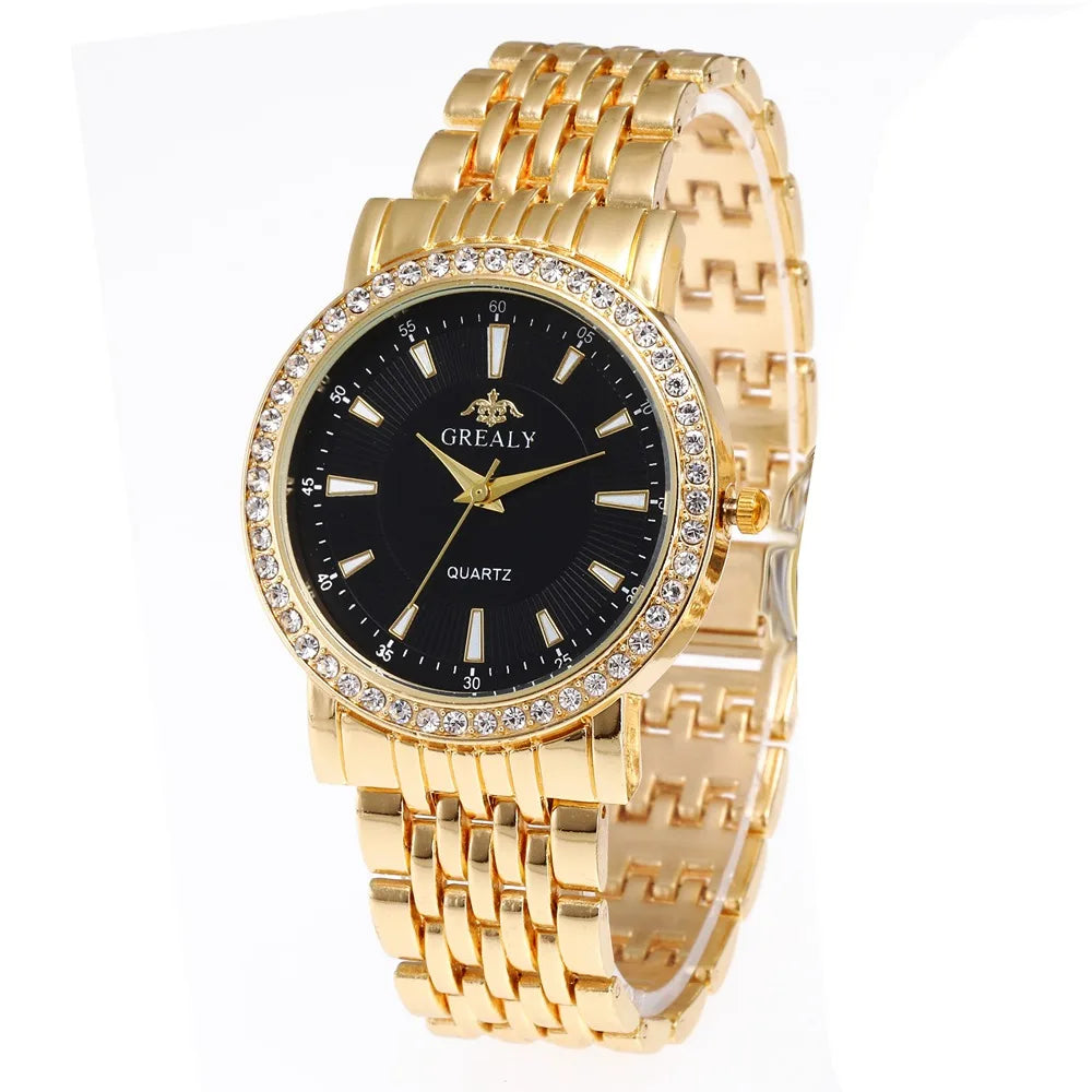 Nouvelles montres décontractées pour femmes, montre de mode de luxe pour amoureux, montre à quartz en acier inoxydable avec strass, cadeau pour hommes et femmes, montre-bracelet d'affaires