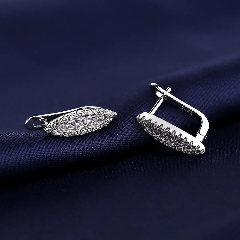 Boucles d'oreilles en argent sterling 925 Bijoux de haute qualité Rétro Motif simple Zircon violet blanc Boucles d'oreilles Meilleures ventes