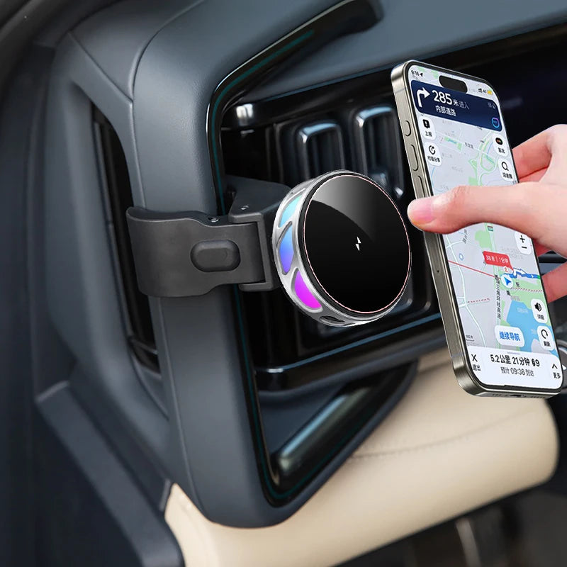 For Denza B5 B8 Equation Leopard 5 Wireless Charging Car Phone Holder, Magnetic Gravity Navigation Mount, 360-Degree Adjustable