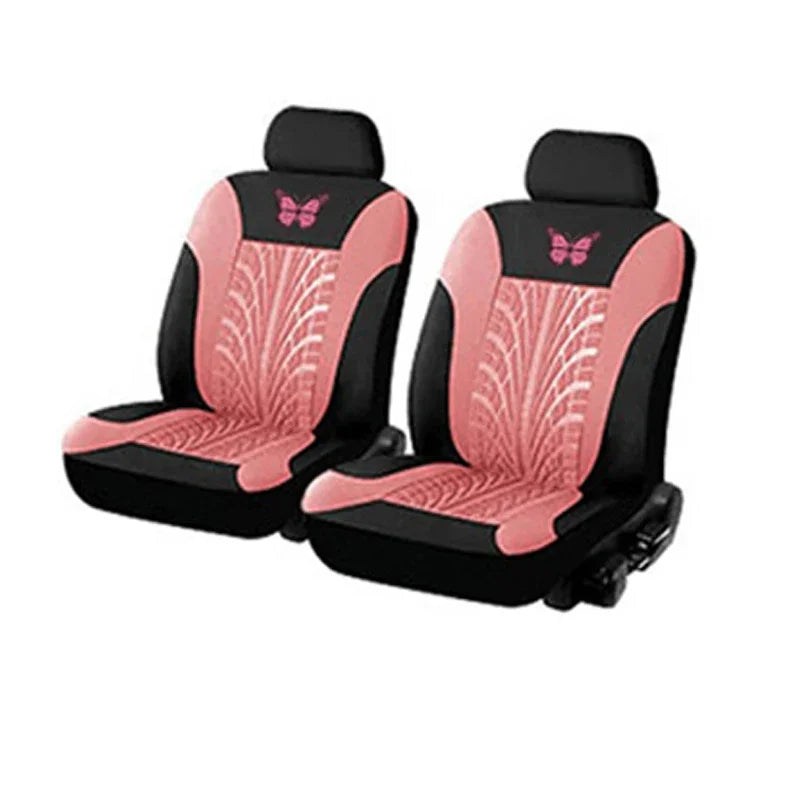 Housses de Siège de Voiture Complètes, Ensemble Universel de Housses de Siège Auto Broderie Motif Papillon