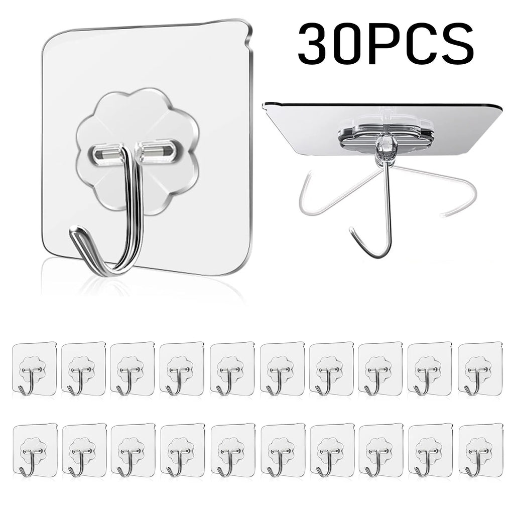 Crochets muraux étanches et résistants à l'huile, crochets adhésifs pour cuisine, salle de bain, porte de douche, mur extérieur, porte auto-adhésive