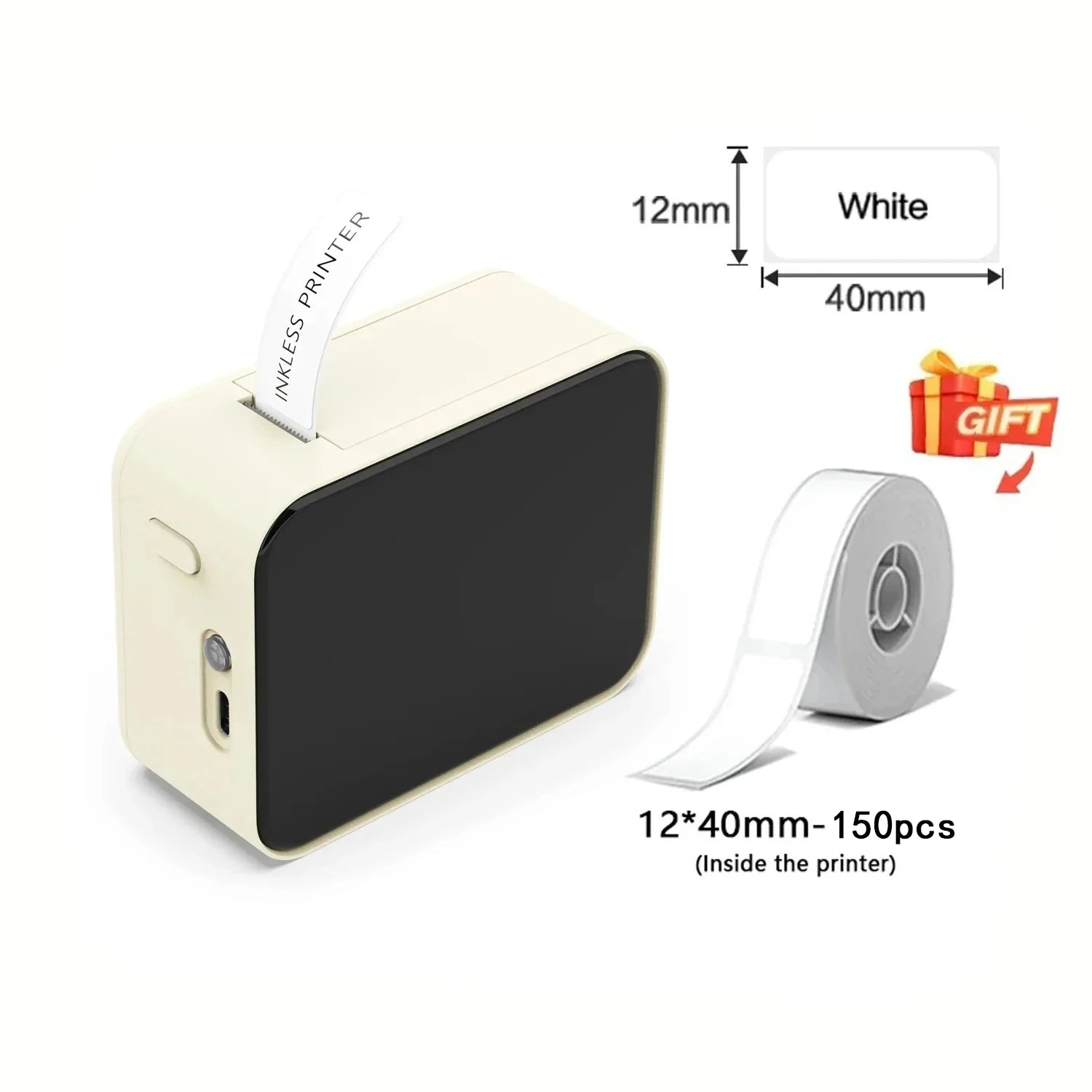 Mini-imprimante thermique portable MarkLife P15, étiqueteuse sans fil compatible Bluetooth pour l'étiquetage à domicile et au bureau