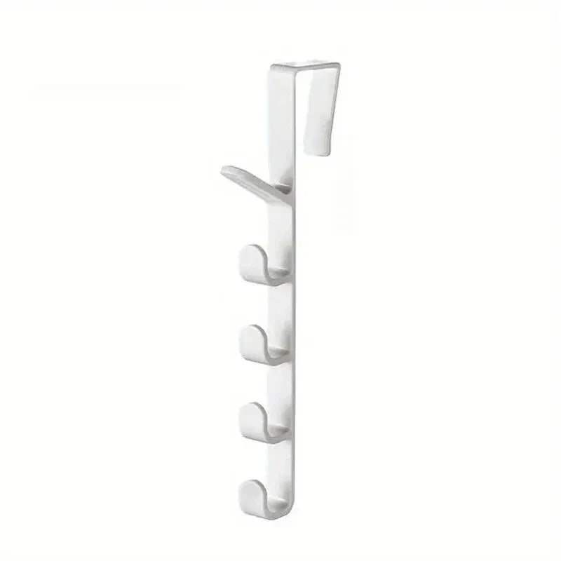 1 support de cintre pour vêtements à accrocher à la porte de la chambre à coucher, organisateur de rangement en plastique pour la maison, crochets de support de sac à main pour sacs et tringles