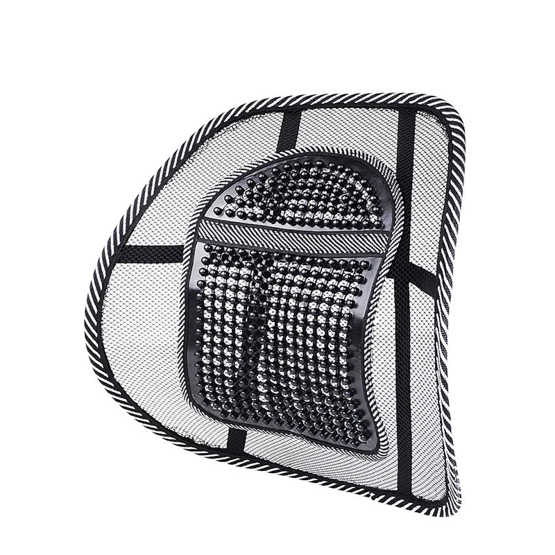 Coussin de soutien lombaire universel pour voiture, en bambou, rafraîchissant, avec billes de massage, respirant, pour siège auto et soutien lombaire