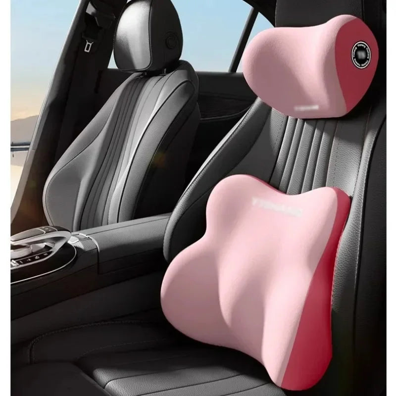 Appui-tête ergonomique pour voiture, coussin de soutien lombaire pour siège de voiture, coussin de soutien lombaire en coton à mémoire de forme, accessoires de voiture
