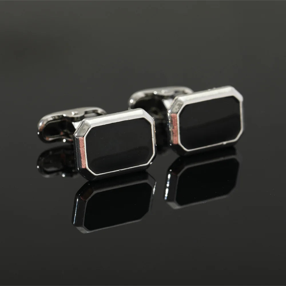 1 paire de boutons de manchette carrés français pour hommes, mode, affaires, banquet, costume, chemise, boutons de manchette, liens de manchette de luxe pour mariage, cadeaux, tendance 2024