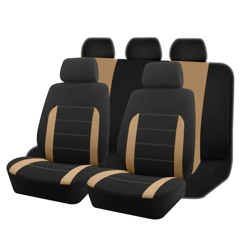 AUTO PLUS Housses de siège de voiture Taille universelle Adaptées à la plupart des voitures, SUV, camions, camionnettes Accessoires de voiture Housses de siège intérieures pour voiture Ensemble complet