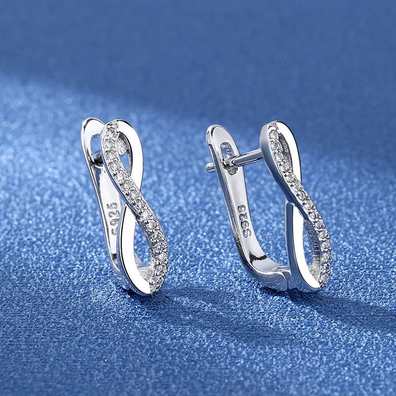 Boucles d'oreilles en argent sterling 925 Bijoux de haute qualité Rétro Motif simple Zircon violet blanc Boucles d'oreilles Meilleures ventes