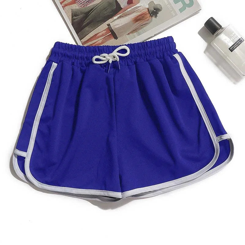 1 short décontracté d'été pour femme, couleur unie, short de sport pour fille, short de yoga taille moyenne pour femme, short ample pour étudiante S-3XL