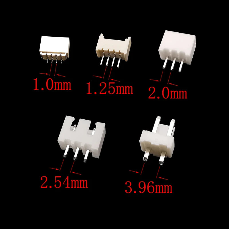 1 boîte JST SH 1,0 / 1,25 mm / PH 2,0 / SM/SYP/XH 2,54 mm / VH 3,96 mm Kit de connecteurs JST Mâle/Femelle avec boîtier et broches