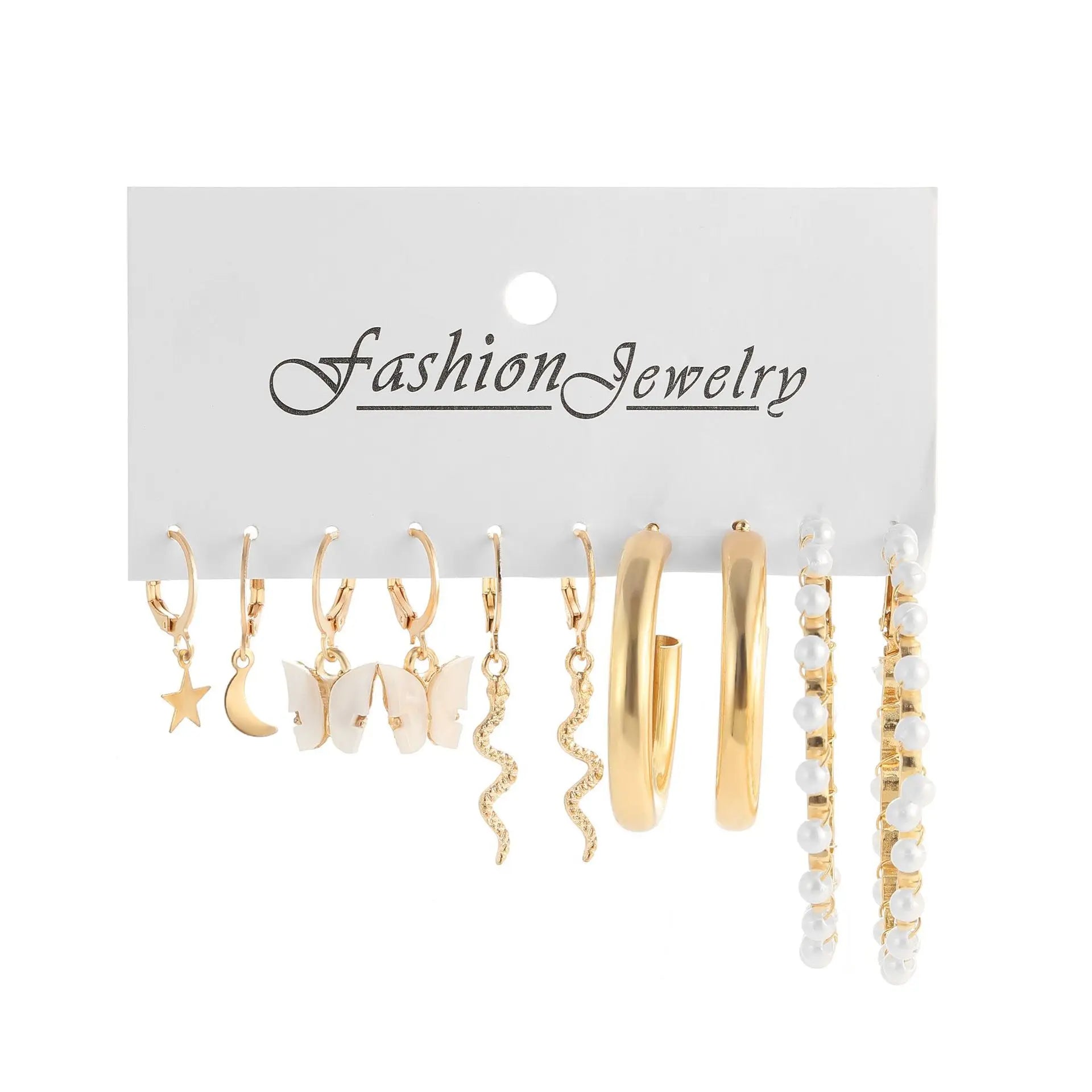 LATS Grand ensemble de boucles d'oreilles créoles bohèmes pour femmes, couleur or, style bohème, vintage, perle, boucles d'oreilles carrées, clous d'oreilles cœur en zircon, bijoux