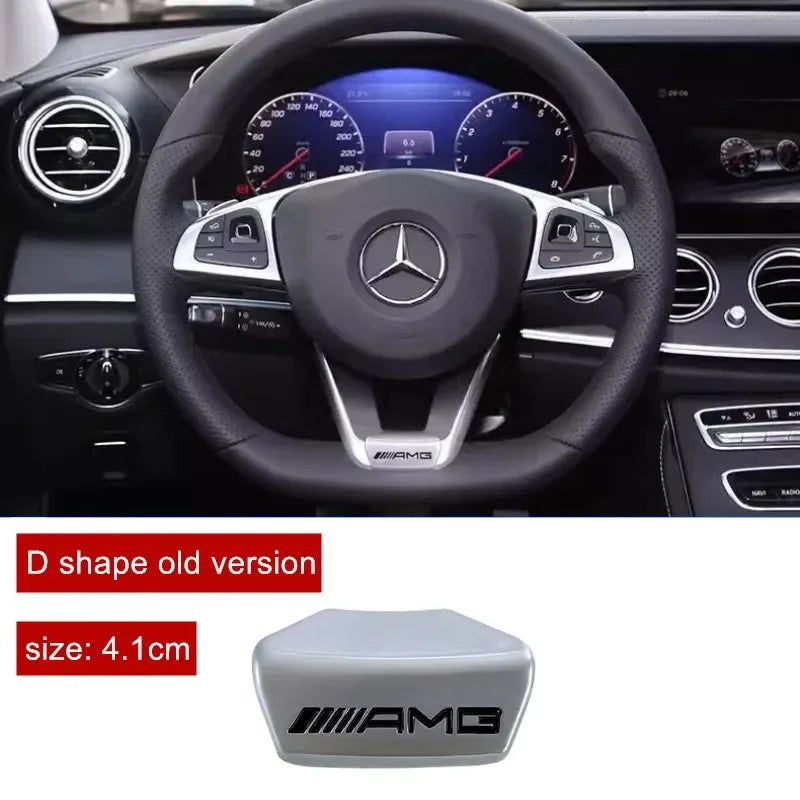 Autocollant d'emblème de volant de voiture, décoration d'insigne intérieur pour Mercedes Benz W203 W204 W205 W176 W211 W212 W213 GLA GLC