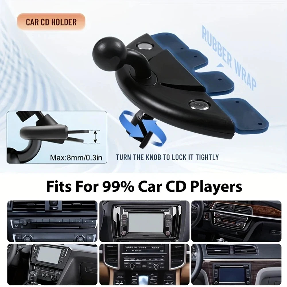 Support de Téléphone de Voiture Double Magnétique Puissant pour Fente CD Support de Fixation Intérieur Auto Pour Apple Pour Samsung Navigation de Conduite Appels Sécurisés